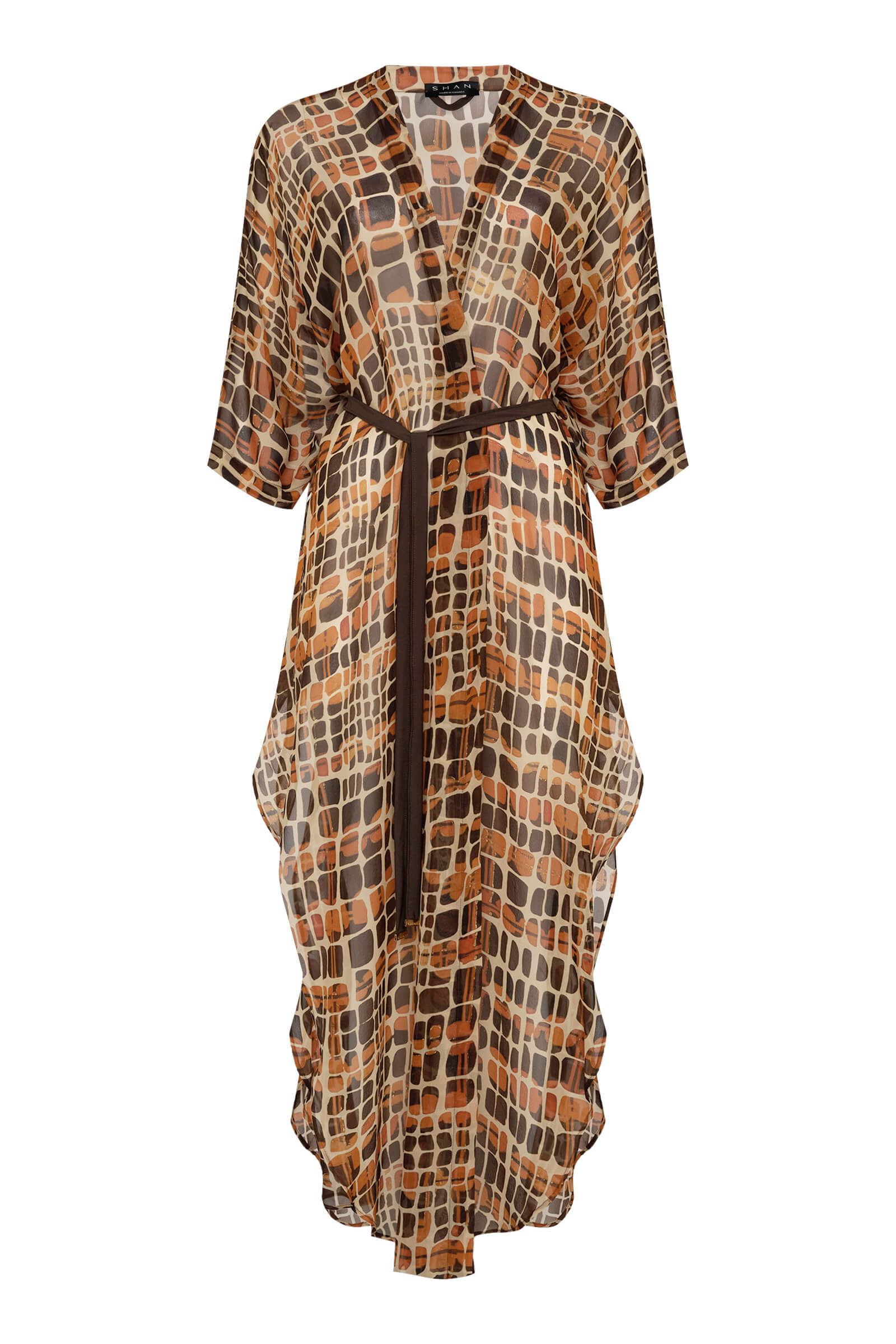 Шелковый пляжный халат Shan 