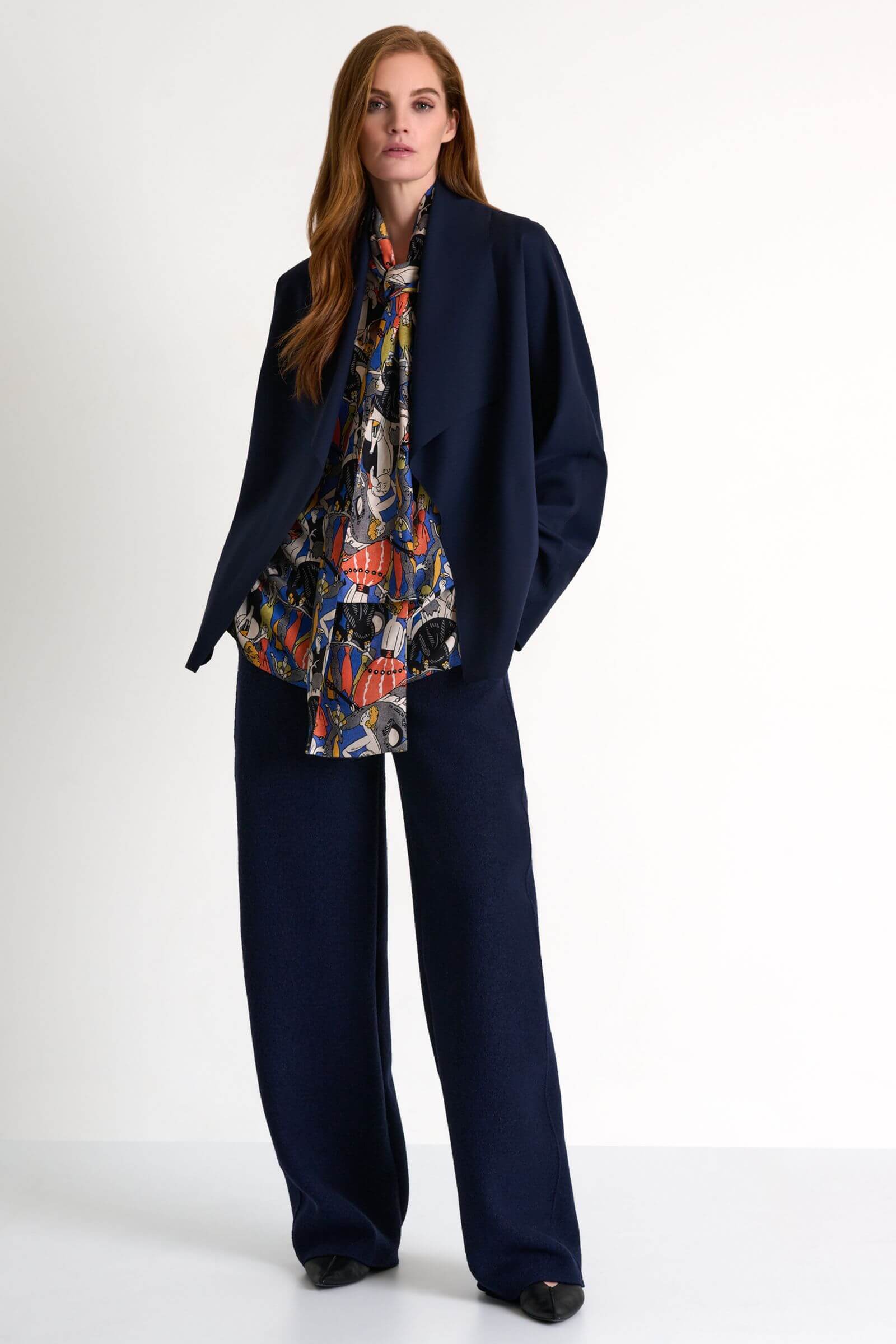 Шелковая блузка с воротником-аскот Shan 