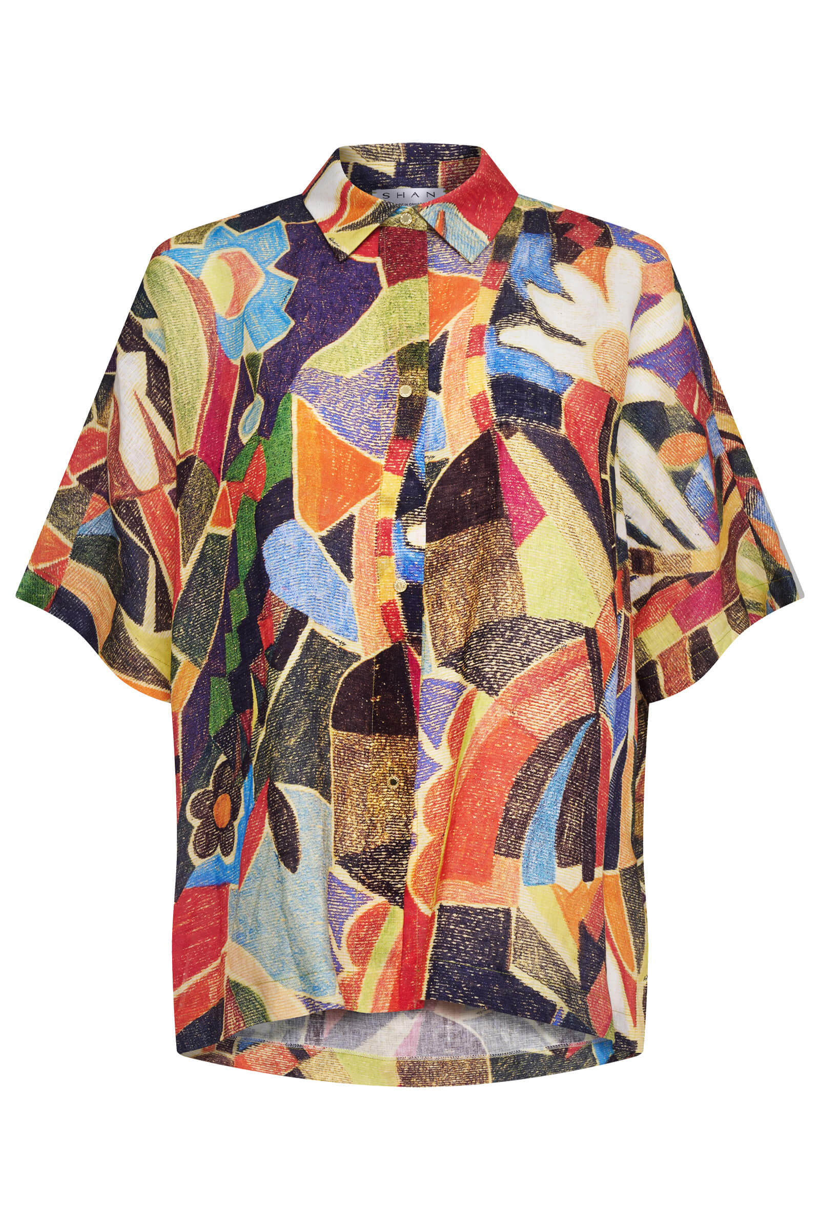 Льняная рубашка с рукавом до локтя Shan 