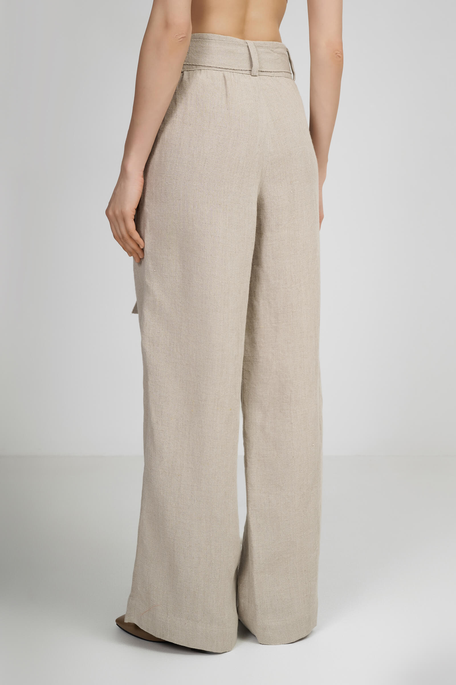 Льняные брюки со съемным поясом Shan 