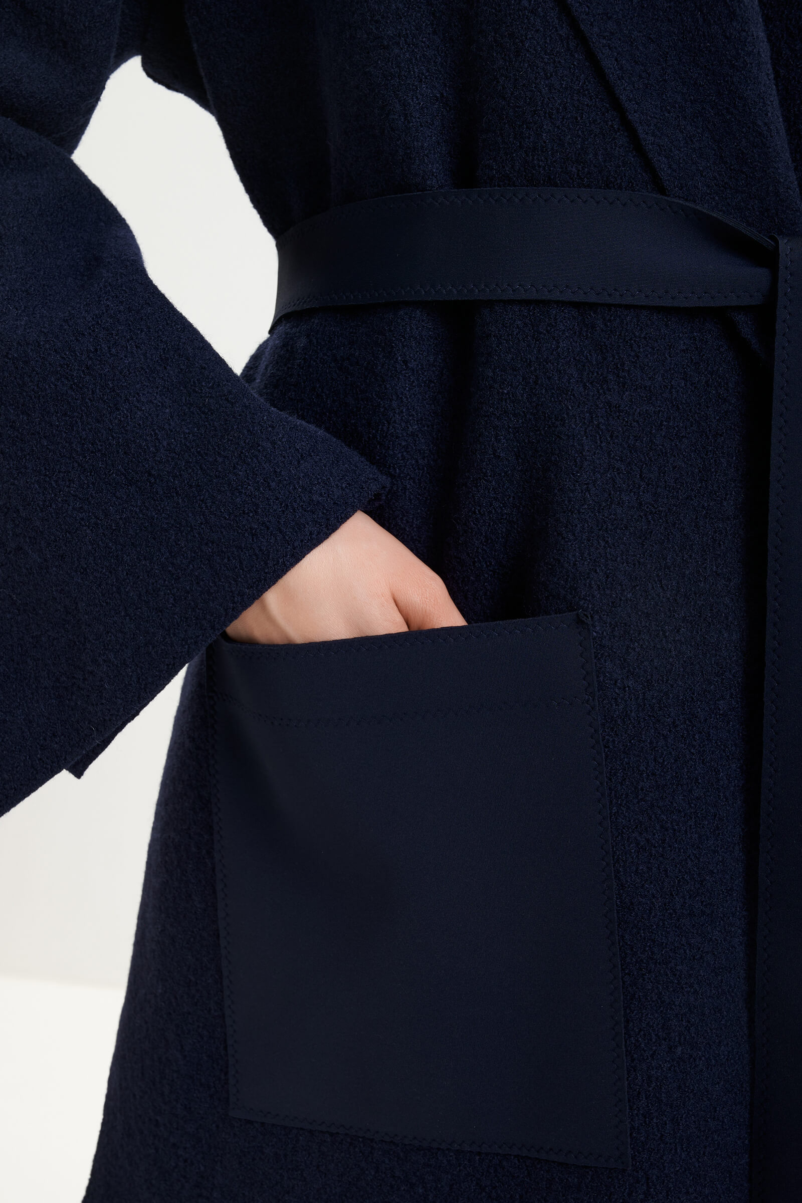 Шерстяное пальто с поясом Shan 