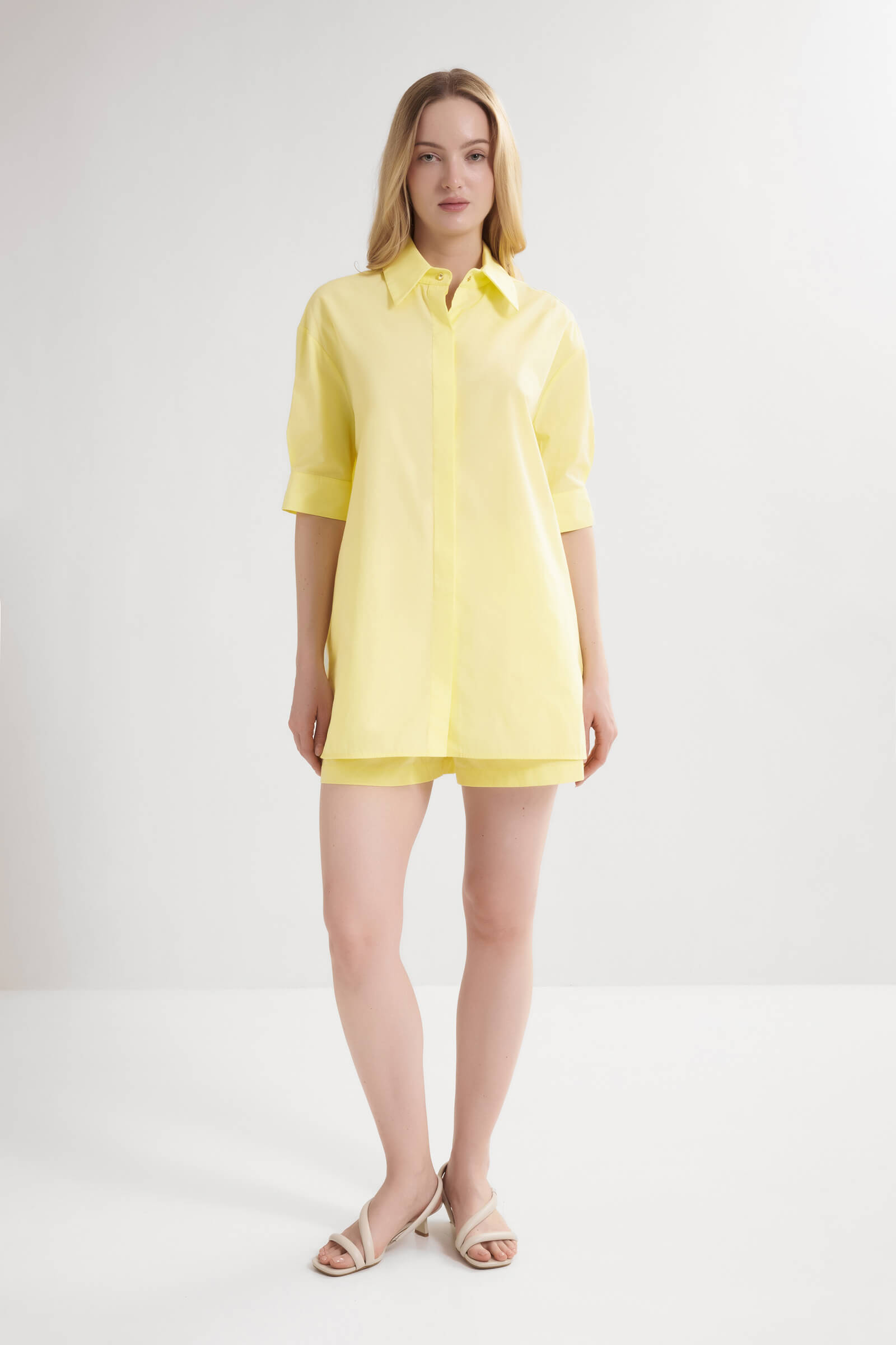 Рубашка из 100% хлопкового поплина Shan 