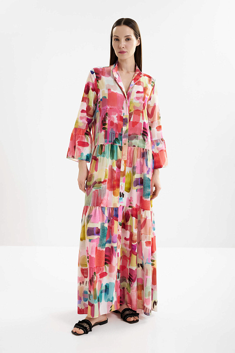 Платье-рубашка с воротником-стойкой Shan  