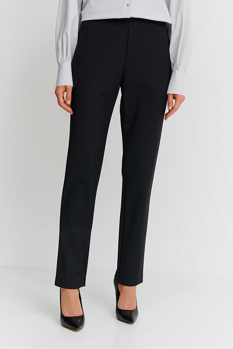 Прямые брюки на резинке из шерсти Shan  