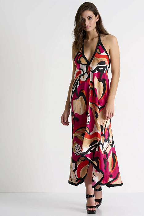 Шелковое платье с открытой спиной Shan  