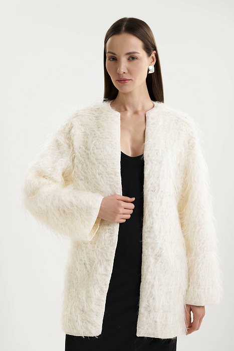 Пушистый кардиган из шерсти и мохера Shan  