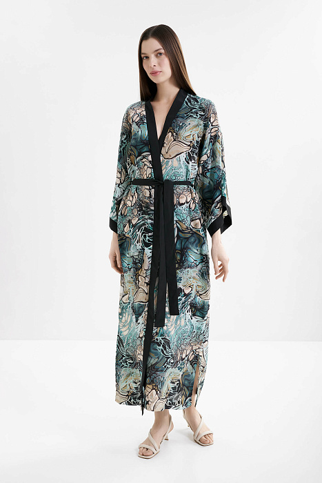 Шелковый пляжный халат Shan  