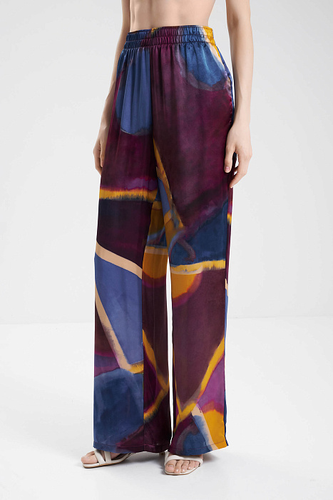 Брюки из 100% шелка Shan  