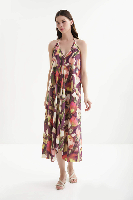 Платье с открытой спиной и завязками на шее Shan  