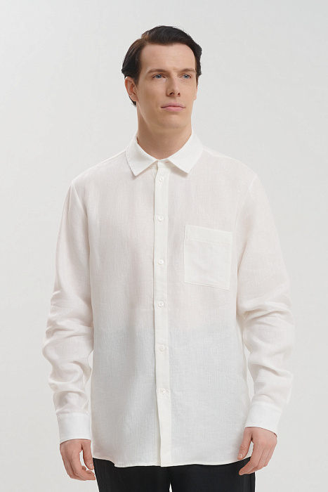 Льняная рубашка с длинным рукавом Shan  