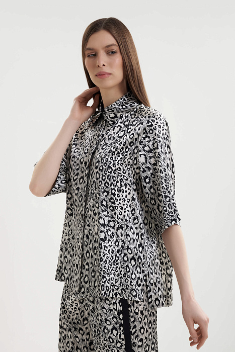 Шелковая рубашка с рукавом до локтя Shan  