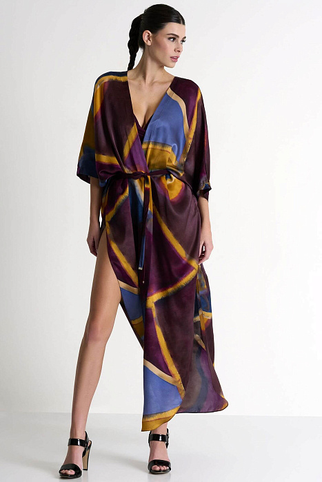 Шелковый пляжный халат Shan  
