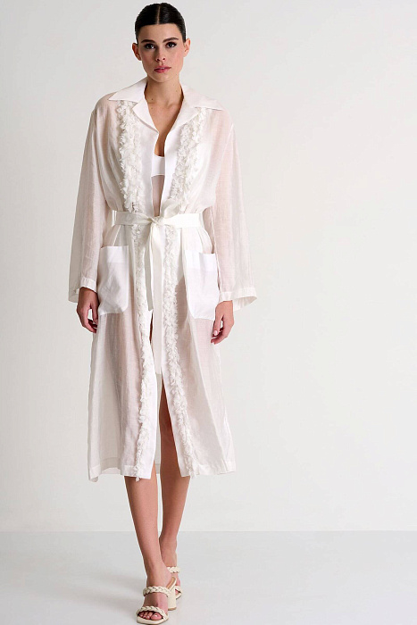 Пляжный халат с накладными карманами Shan  