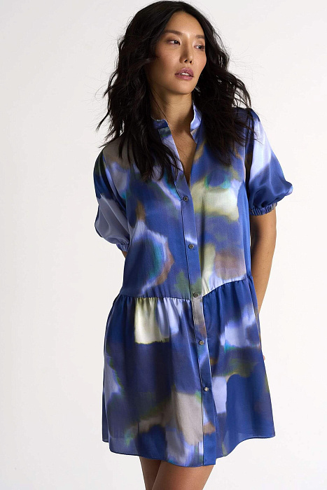 Платье-рубашка из 100% шелка Shan  