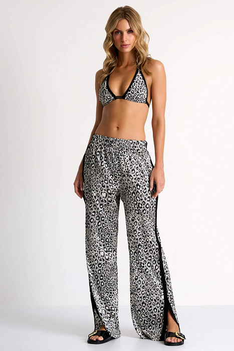 Шелковые брюки на резинке Shan  