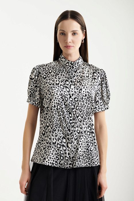 Шелковая рубашка с коротким рукавом Shan  