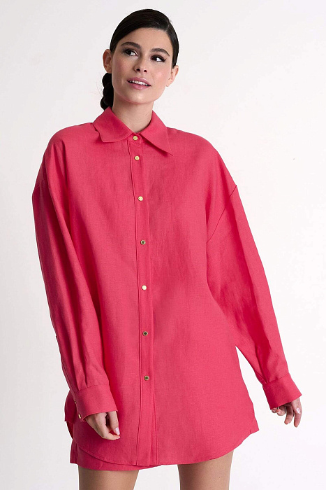 Рубашка с длинным рукавом из 100% льна Shan  