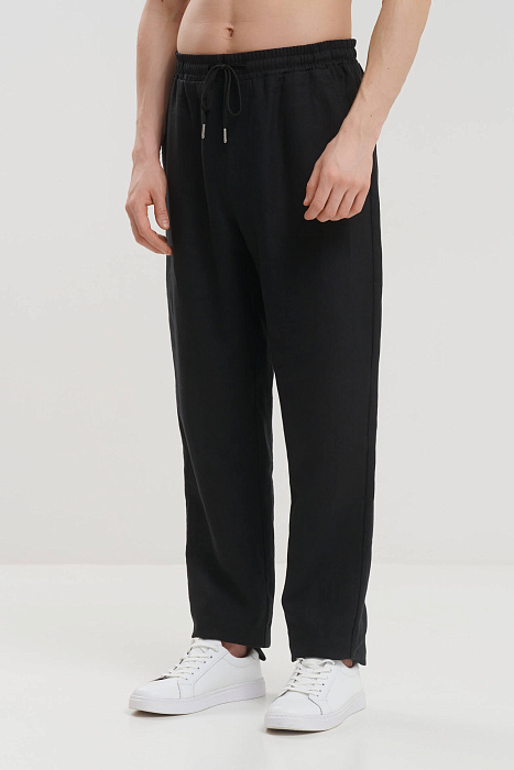 Льняные брюки на резинке Shan  