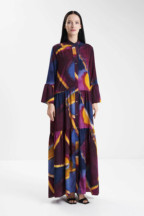 Платье-рубашка с воротником-стойкой Shan  