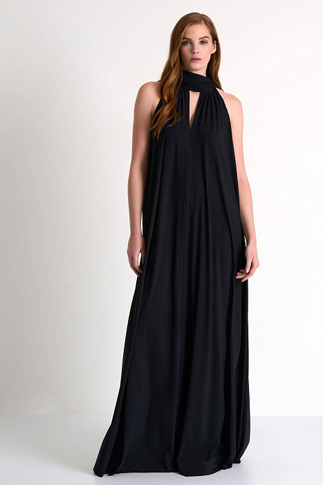 Платье макси с воротником-аскот Shan  