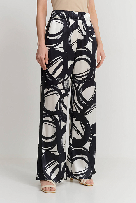 Шелковые брюки с разрезами Shan  