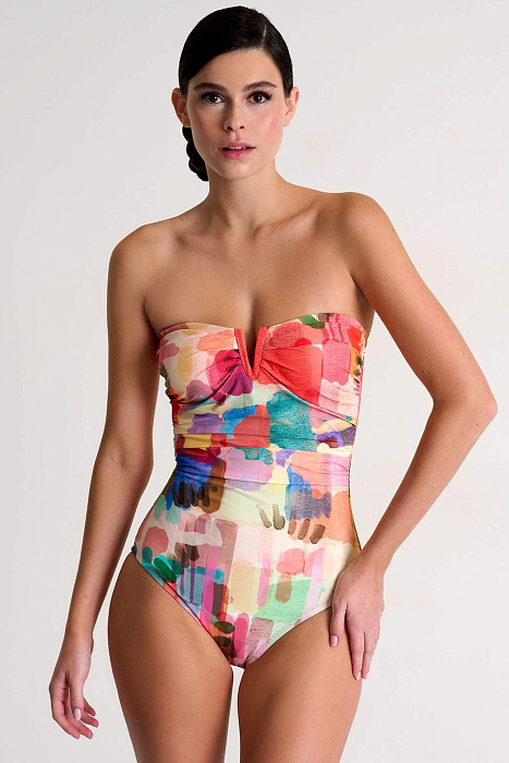 Слитный купальник со съемной бретелью Shan  