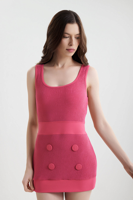 Короткое фактурное платье Shan  