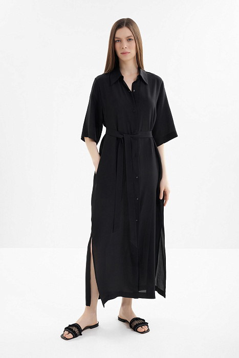 Шелковое платье-рубашка Shan  