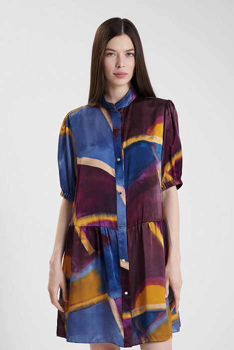 Платье-рубашка из 100% шелка Shan  