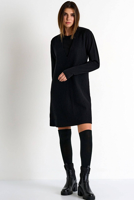 Короткое шерстяное платье Shan  