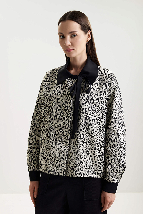 Жакет с воротником на завязках Shan  