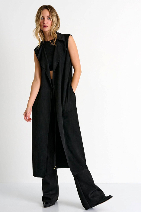 Удлиненный жилет с боковыми карманами Shan  