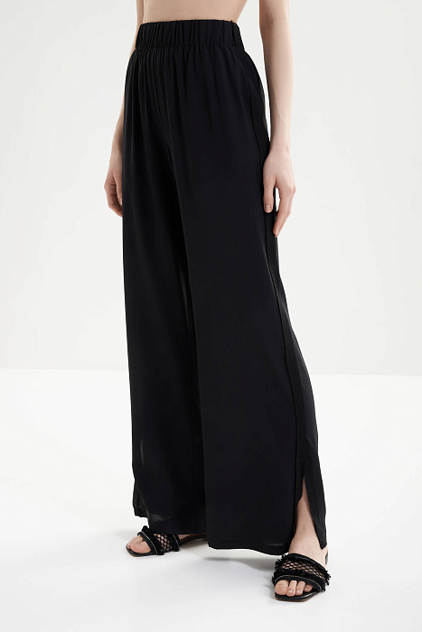 Шелковые брюки на резинке Shan  