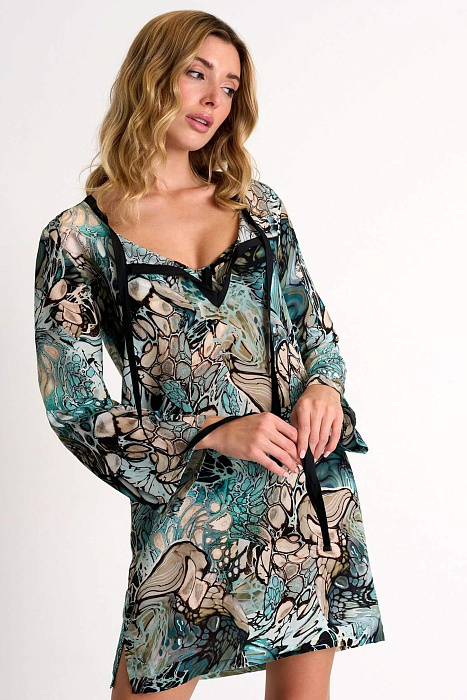 Шелковая туника с длинным рукавом Shan  