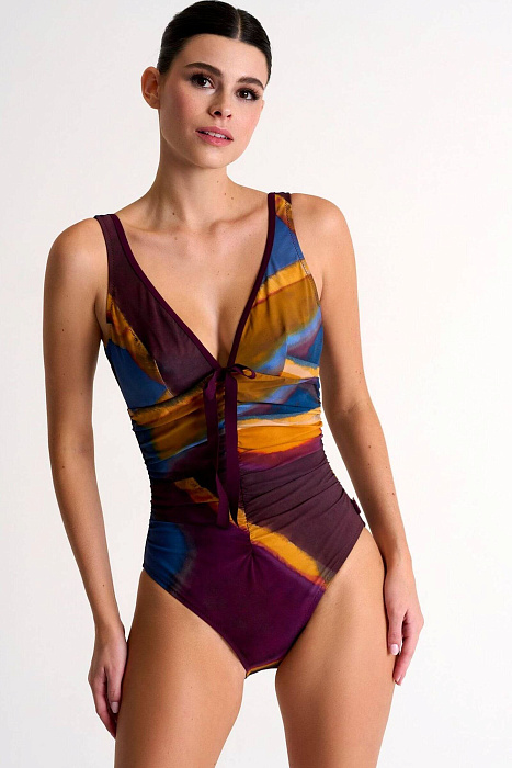 Слитный купальник с V-образным вырезом Shan  