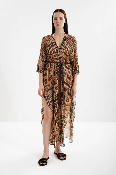 Шелковый пляжный халат Shan  