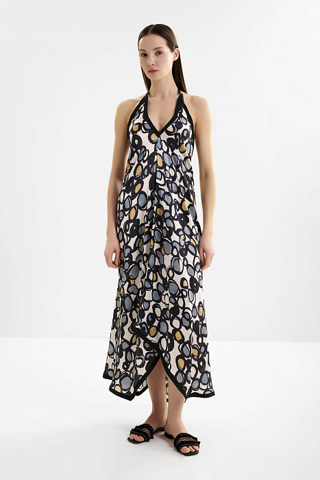 Шелковое платье с открытой спиной Shan  