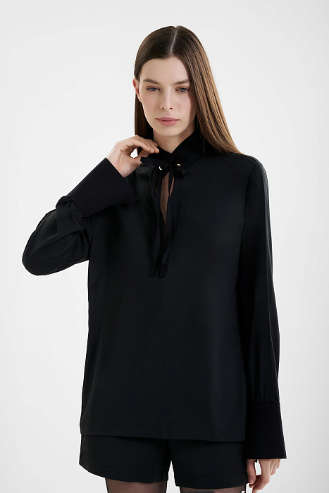 Блузка с воротником-стойкой Shan  